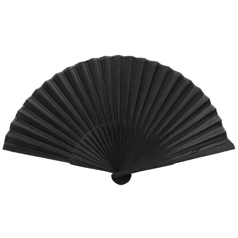 

Other Home Decor 2PCS Large Black Folding Silk Hand Fan Dance Fans Chinese Classical Thickened Men Decorations Crafts