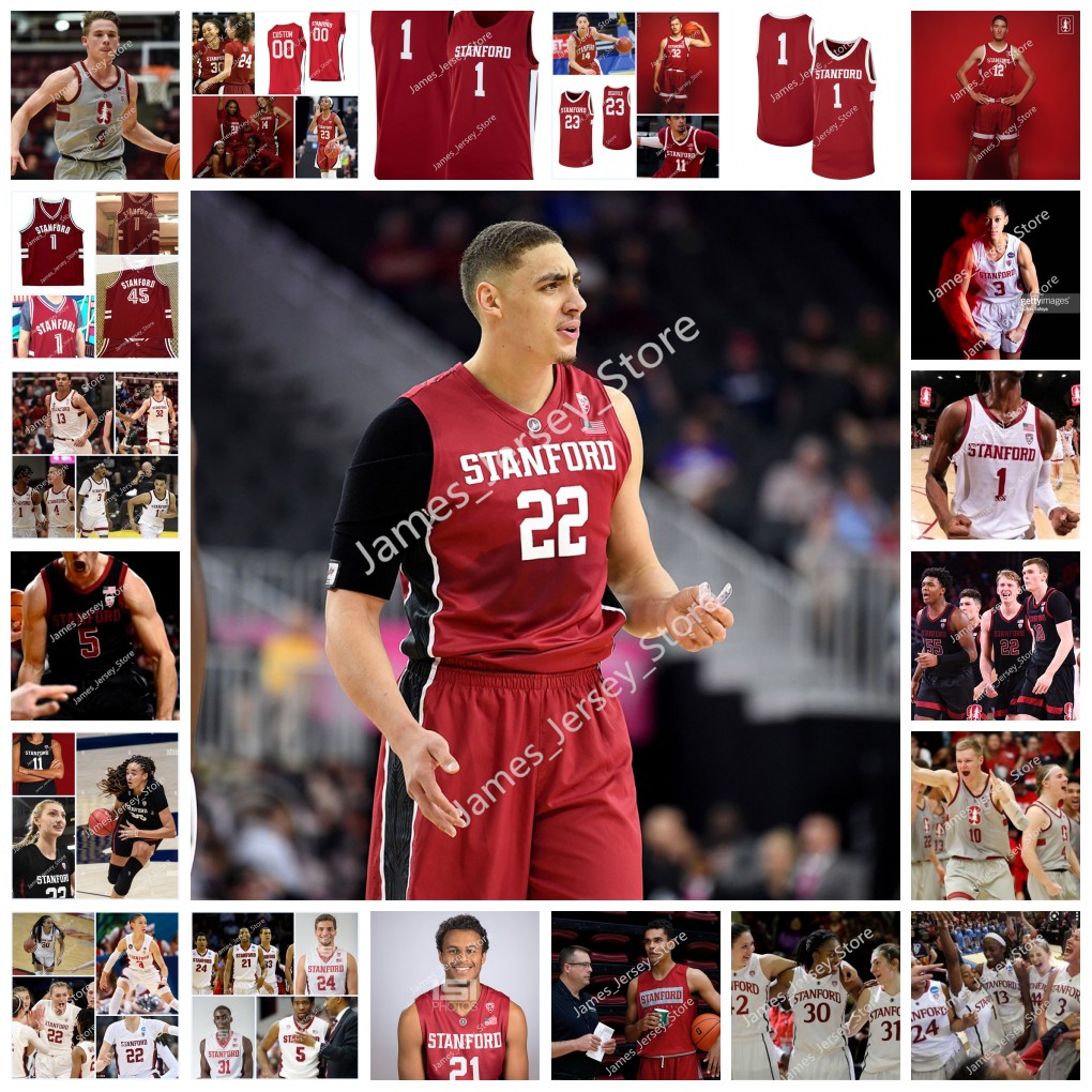 2022 Maillot de basket-ball Stanford Cardinal cousu sur mesure 12 Keenan Fitzmorris 14 Spencer Jones 20 Noah Taitz 21 Daniel Begovich 22 James Ke