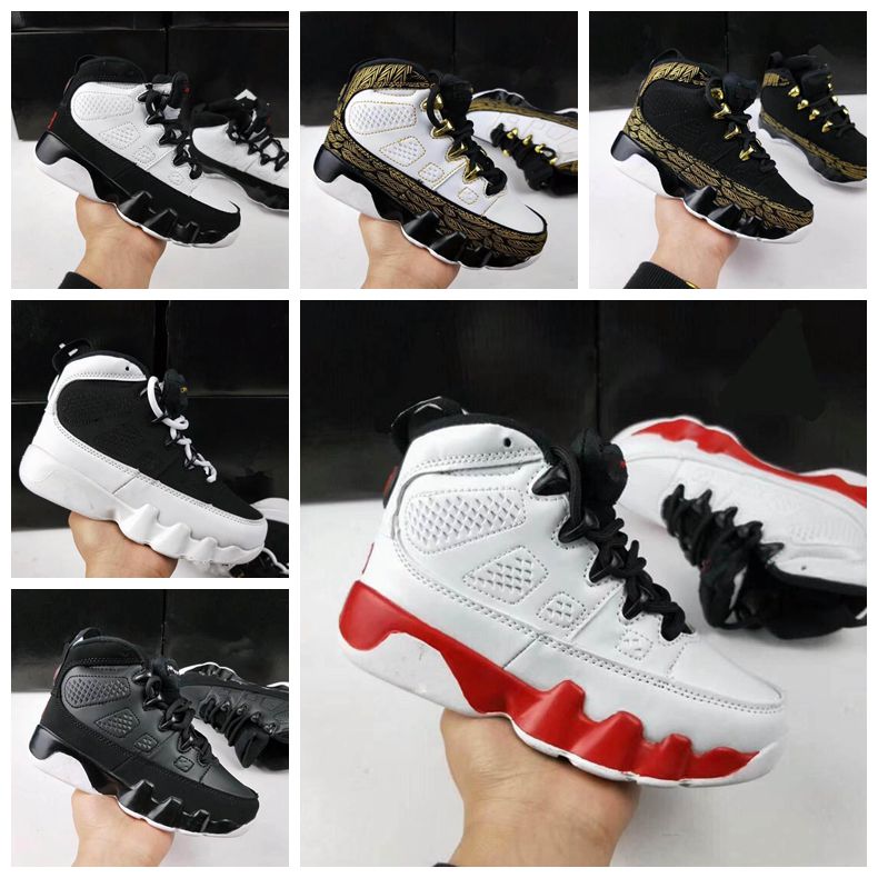 

Luxury big infant Wholesale 9s Oreo Designer Kids Basketball Athletic Shoes Mesh Black White Shoe Space Jam PE outdoor sport trainer platform Sneakers boy girl gift, #1