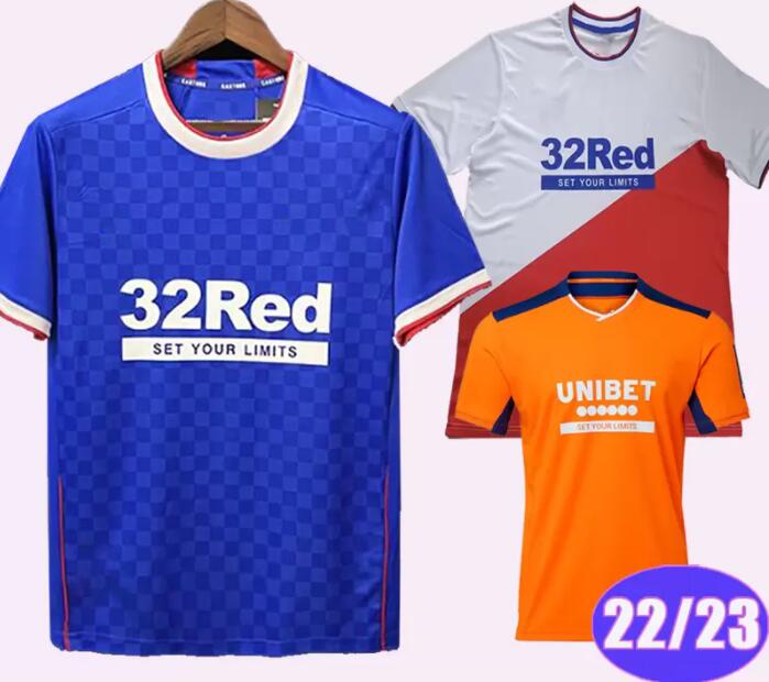 

2022 2023 Rangers third Soccer Jerseys Glasgow Legends 22 23 home away 3rd DEFOE HAGI BARKER KENT TAVERNIER Football Shirts, 22/23 third