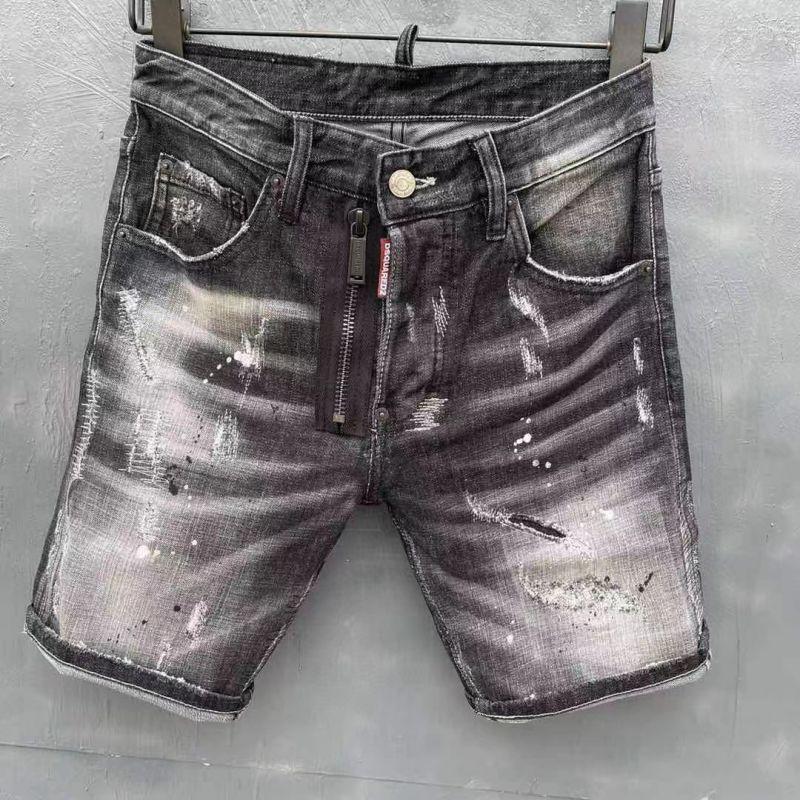 

Men's Jeans Men's Short Painted Straight Leg Skinny Blue Ripped Summer D959Men's, D959