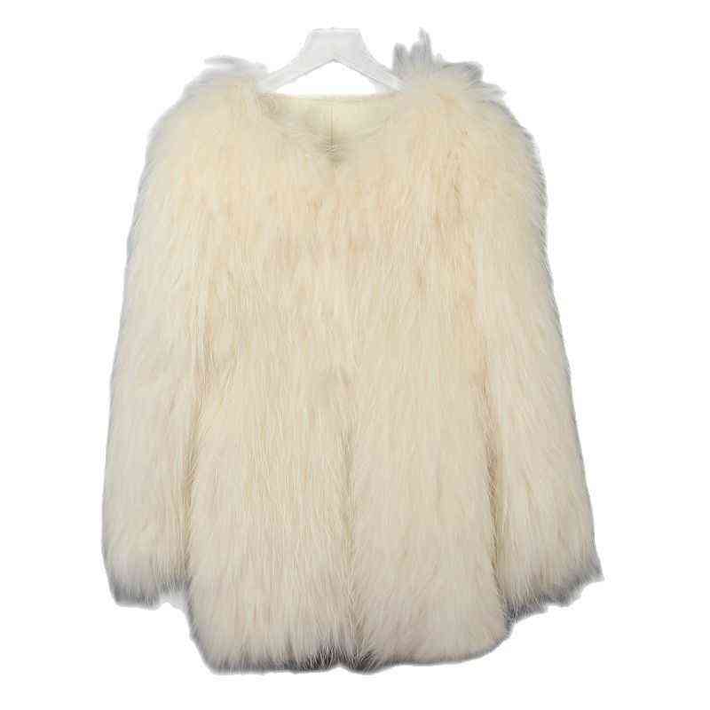

2022 New Winter Raccoon Fur Jackets Womens Beading Sequands Warm Female Knit Fur Cape Tassel Oversize Real Fur Coats Lady Trendy T220810, 1 chunbai