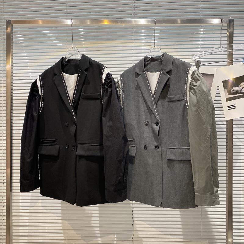 

Women's Suits & Blazers Autumn Suit Fashion Casual Three-dimensional Tailoring Design Loose Long-sleeved Jacket WomenWomen's, Black