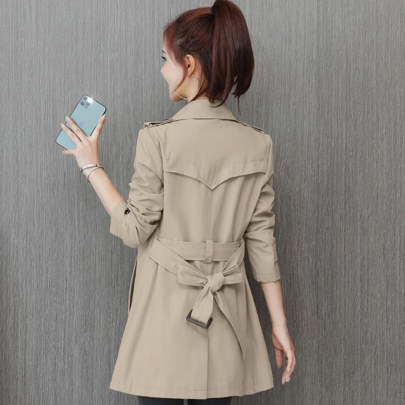 

Women's Trench Coats Women's Coat With Lining Spring 2022 Temperament Autumn Drape Windbreaker Female Mid-Length Double Breasted 4XLWome
