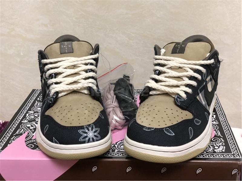 

Mens Travis Scotts X Dunks Low Premium SB Cactus Basketball Shoe High Quality Sports Sneakers black/parachute, Box