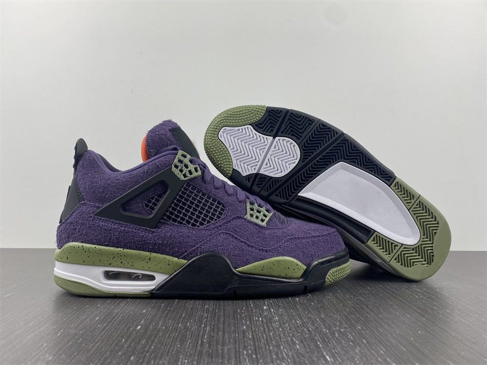 

Authentic OG Jumpman 4 4s Men Basketball Shoes Canyon Purple Safety Orange Alligator Black Mens Trainers Sport Sneakers 40-47.5, #1