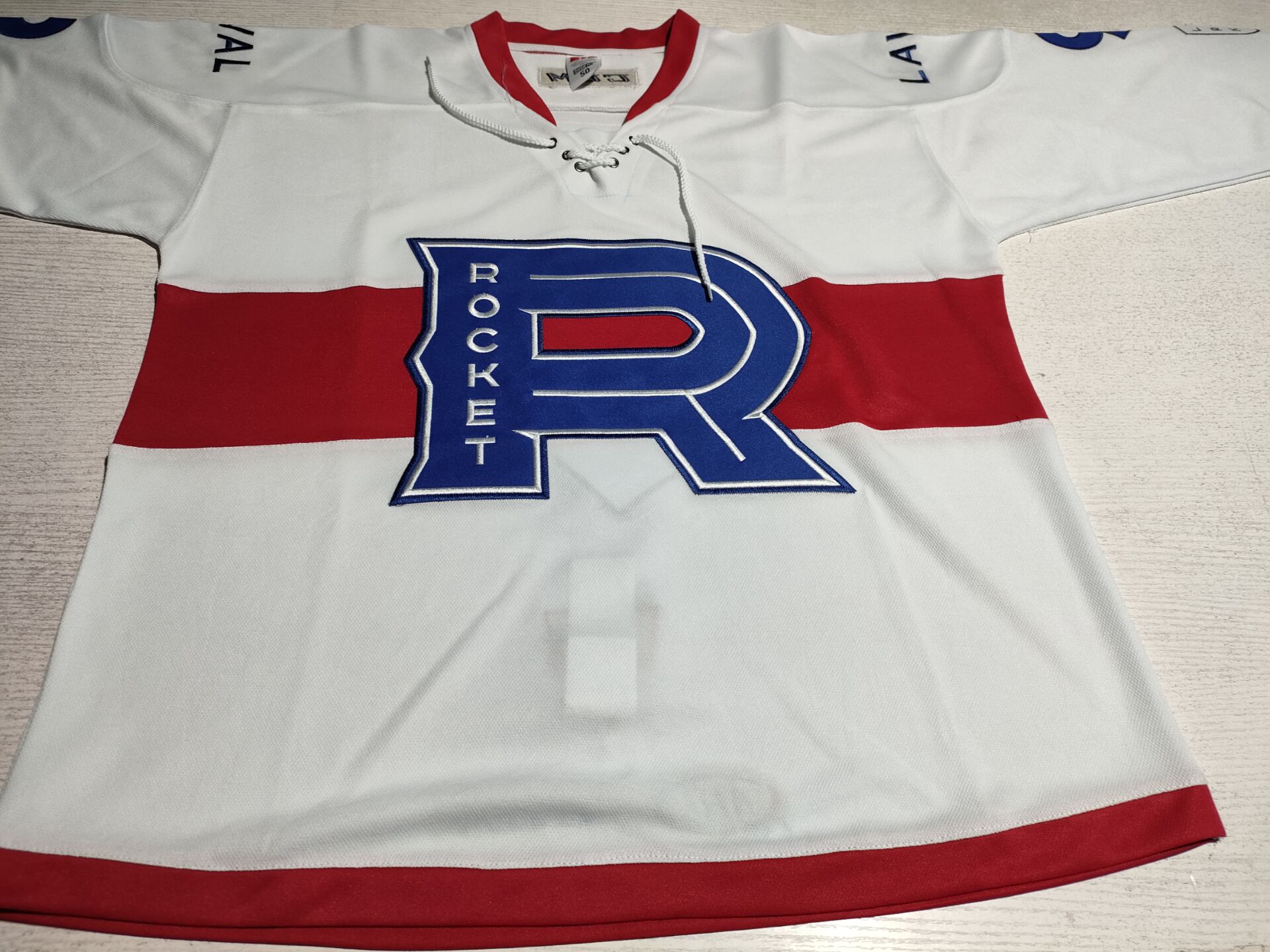 

Jerseys Custom MENs CCM Vintage 9 Richard Laval Rocket Hockey Jersey Stitched Customize any number and name, As