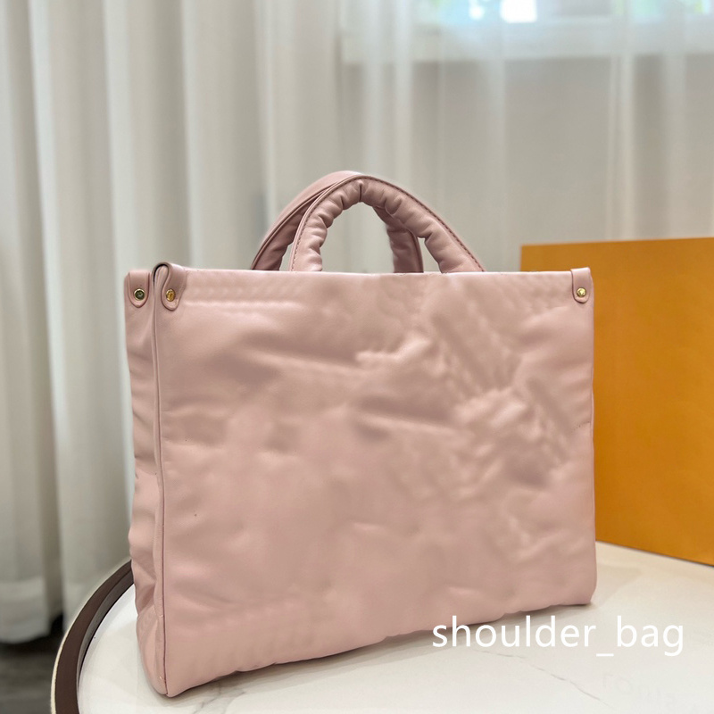 Fourre-tout Sac Rembourré Mignon Fourre-Tout Sacs À Bandoulière Embrayage De Mode Grande Capacité Lettre Shopping Doux Ouvert Sac À Main Designer