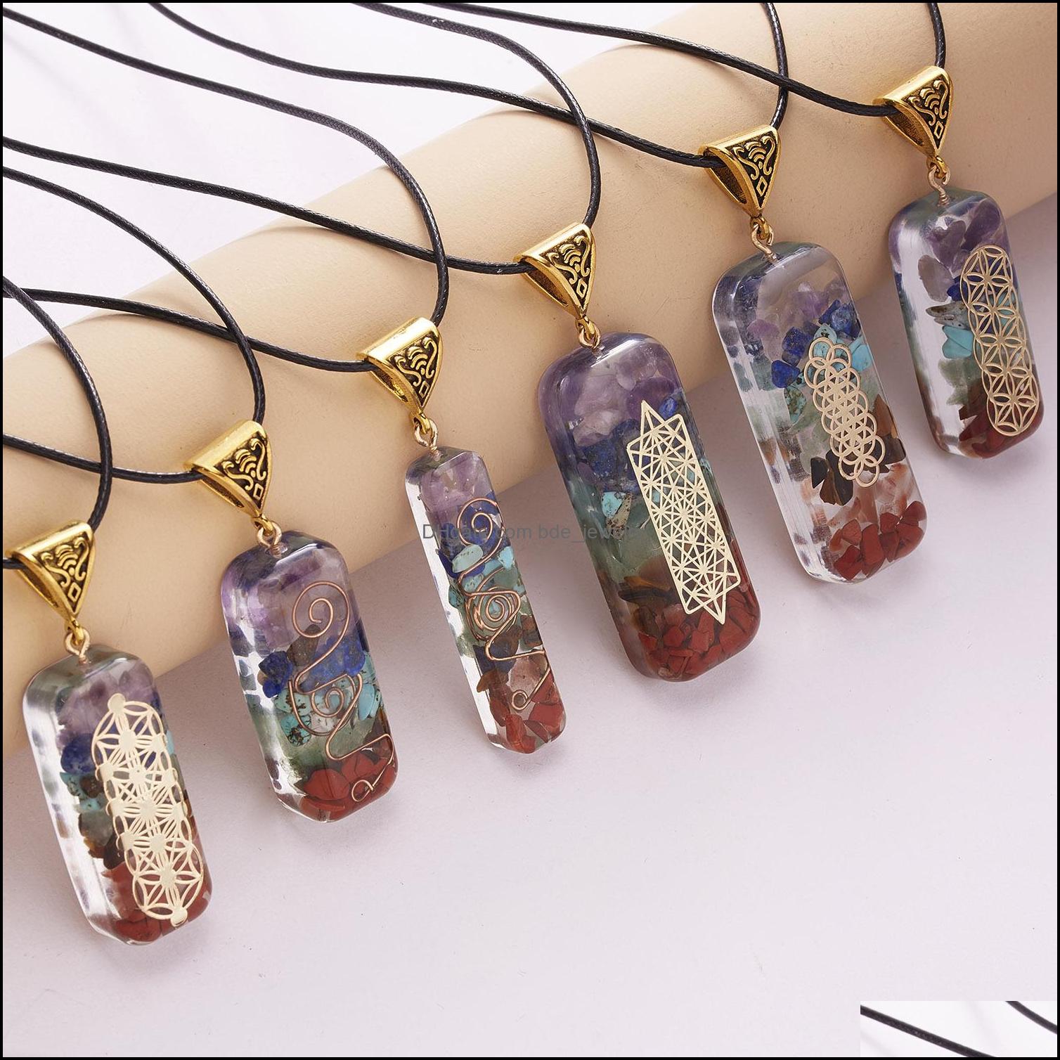 

Pendant Necklaces Meditate Pendum Chakra Healing Crystal Stone Quartz Jewelry Fashion Energy Pendants Yoga Rope Chain Wh Dhseller2010 Dh17C