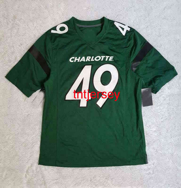 Mit Cheap cusm Charlotte Jersey para hombre # 49 Verde HOMBRE MUJER JÓVENES puntada agregue cualquier número de nombre XS-5XL