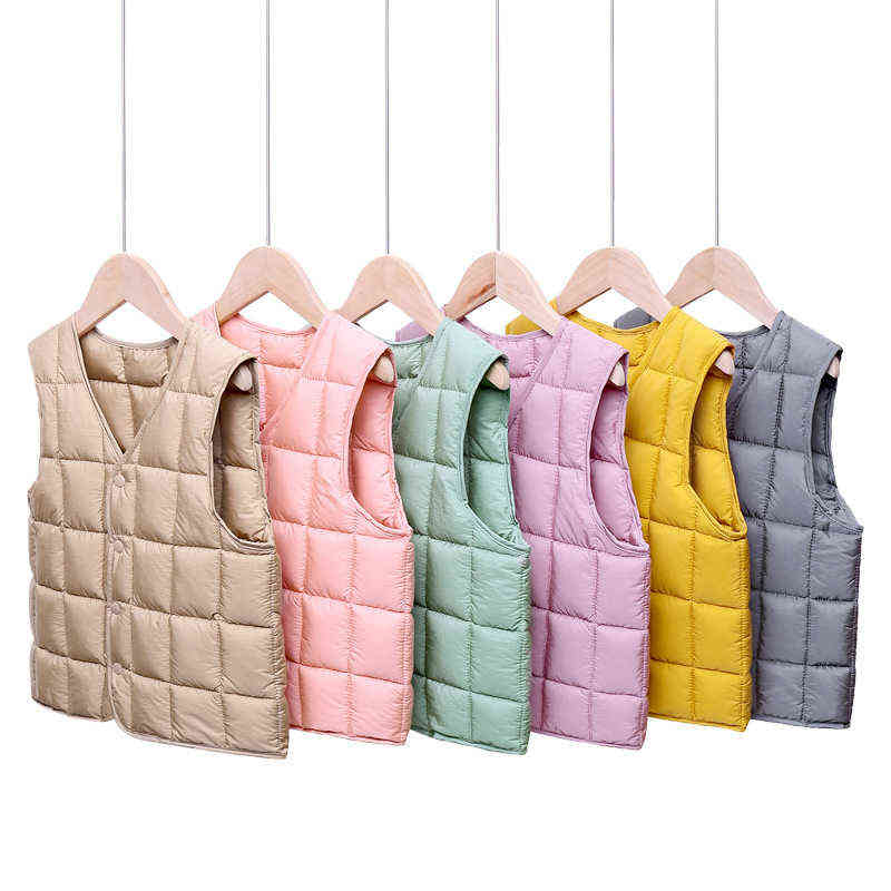 

Baby Vest Autumn Winter Boy Vest Jacket Children Outerwear Jackets For Girls Vest Baby Cotton Down Sleeveless Kids Warm Jacket J220718, Grey