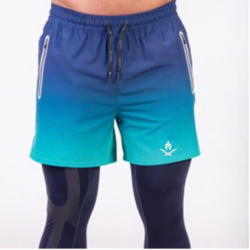 

Men's Shorts Summer Style Outer Wear Gradient Trendy Brand Pants Straight Casual Sports, White;black