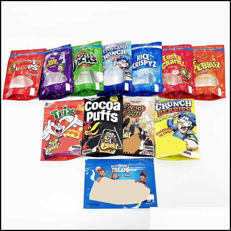 

Packing Bags Edible Packaging Cereal Bar Smell Proof Zipper Mylar Bag Low Dhzbb
