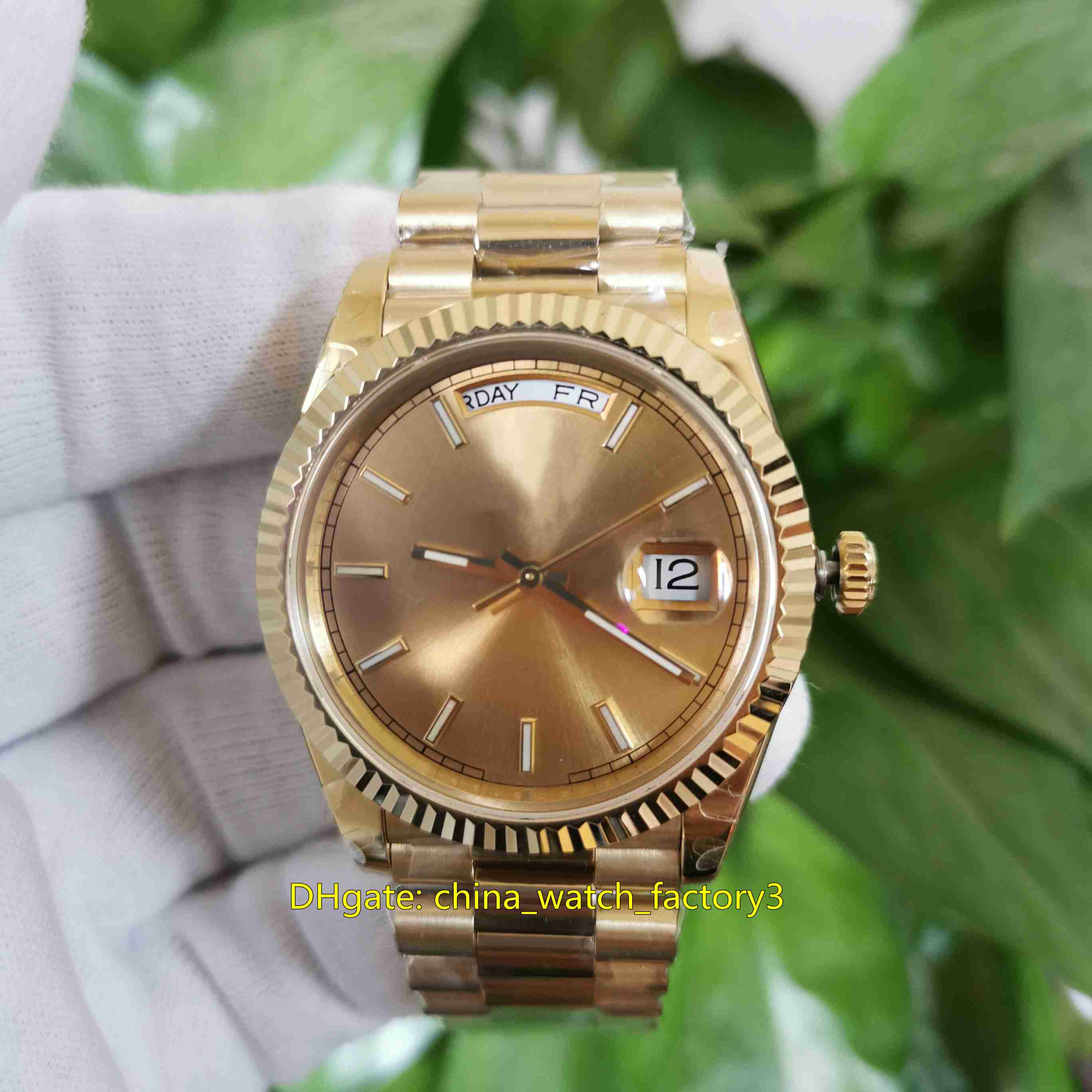 BP Factory Top Quality Watches 40mm Day-Date 228235 18k Yellow Gold Sapphire Glass CAL.2813 2836 3255 Movement Mechanical Automatic Mens Watch Me