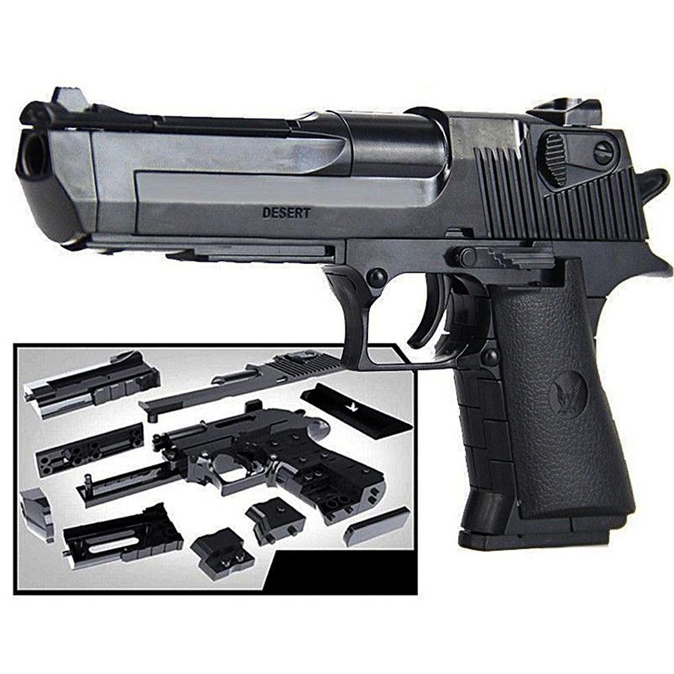 

Plastic Desert Eagle Toy Gun Assembly Pistol Weapon Air Gun Model DIY Puzzle Block Simulation Gun Outdoor Toy Child Safety247v
