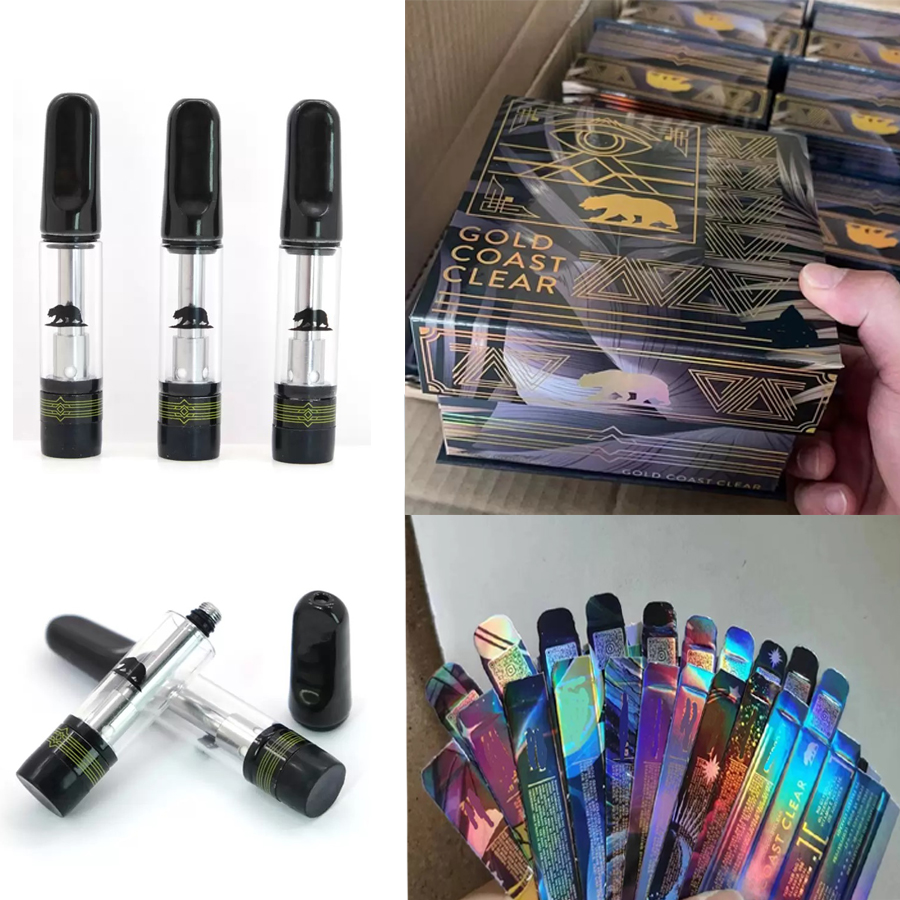 

Gold Coast Clear GCC Carts Ceramic Coil Atomizer Vape Cartridges 0.8ml 1.0ml Empty Atomizer 510 Thread Thick Oil Cartridge with Packaging Vaporizer