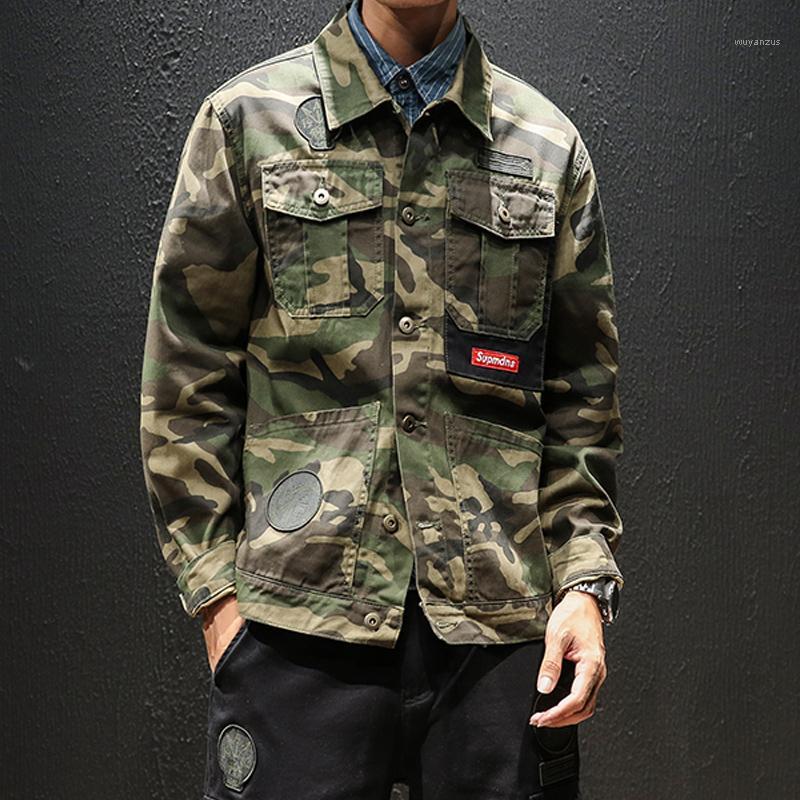 

Spring, Summer And Autumn Men's Fashion Trend Cotton Windproof Camouflage Sports Casual Loose Slim Jacket, Black