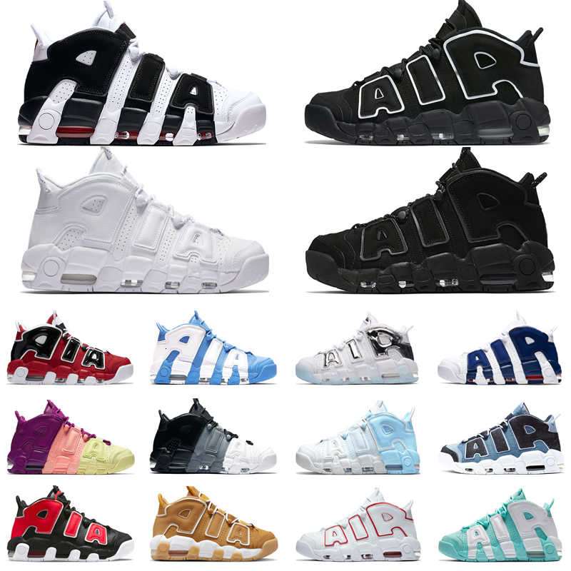 Sale Air More Scottie Pippen Basketball Shoes 96 Total Panda Black White University Blue Chrome Sunset Light Aqua Mens Trainers Sport