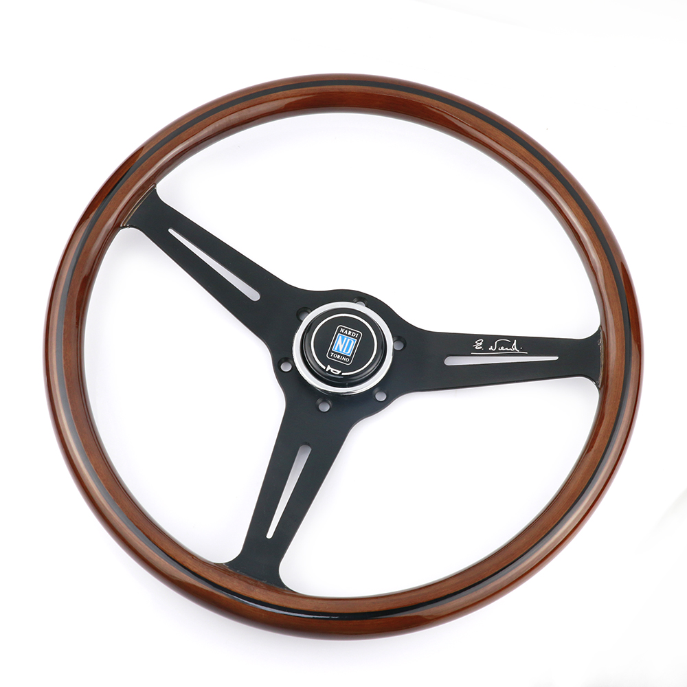 

14inch ND Solid Wooden Steering Wheel 355mm Flat Dish Classic Volante Steering Wheels