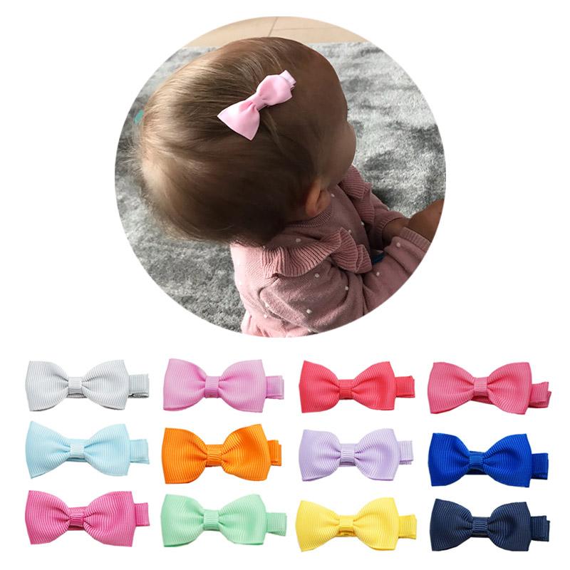 

Hair Accessories 10pcs/lot Solid Color Ribbon Bowknot Toddler Clips Handmade Bows Baby Girls Barrettes Bangs Hairpins Po Props, Random 10pcs