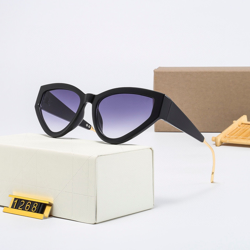 

Luxury Brand Fashion Designer Sunglasses For Women Man Goggle Beach Sun Glasses Small Frame Fashion Quality 7 Colors With Box