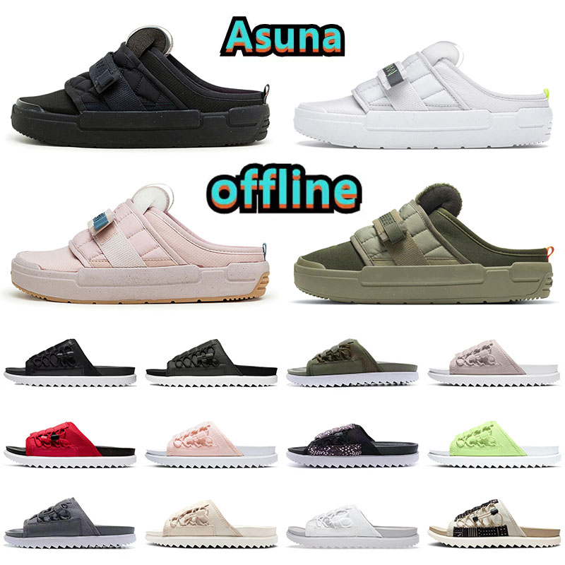 

Casual offline mens Sandals Slippers Asuna Slide Slip-On Black Menta Anthracite Electro Orange Vast Grey Slipper fashion men women slides Scuffs sandal Breathable, A5 stone mauve 36-45