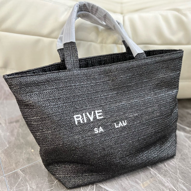 

Straw Beach Bags Crochet Totes Bag Plain Sunshine Handbag Lafite Grass Knitting Hollow Out Letter High Quality Shopping Bag Large Capacity Casual Women Purse, Brown