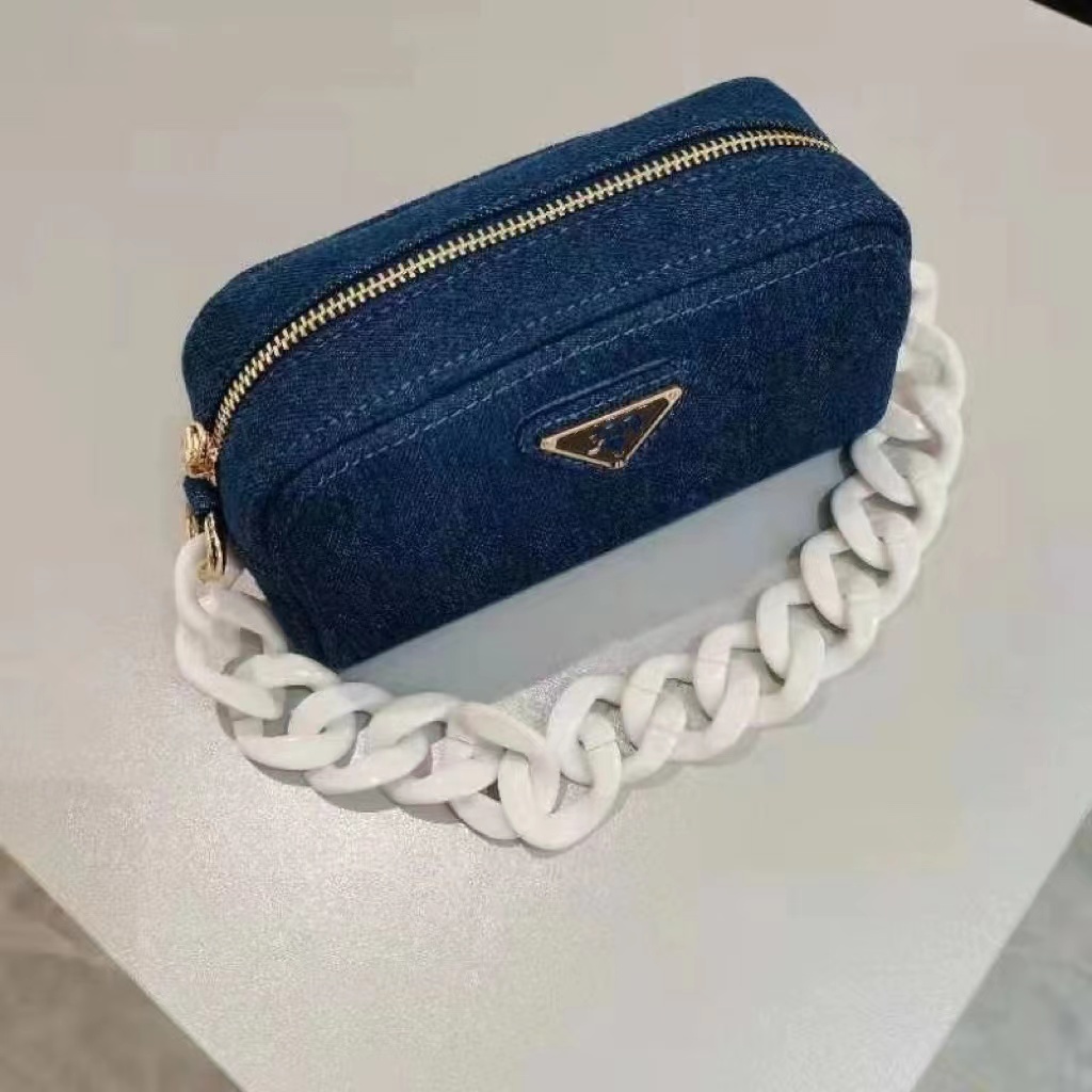 

LIUS Luxury Designer women underarm bag versatile fashion high quality denim cross body straddle practical shoulder bags, Just box