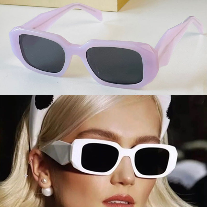 

SPR17W Symbole Sunglasses Vintage Acetate new color pink Square Luxury Small Frame Sun glasses Men Women Rectangle Design Fashion Shades triangle temples Glasses