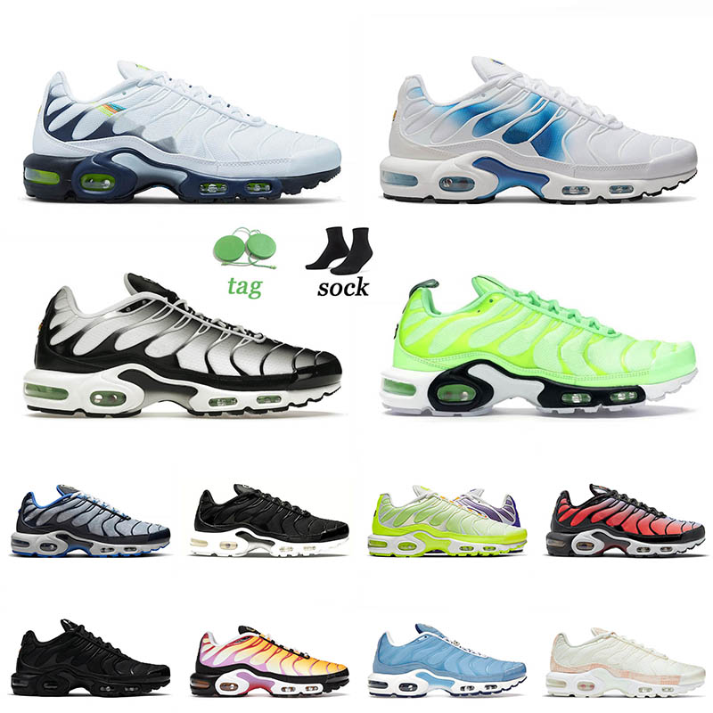 

High Sports Tn Plus Running Shoes for Men Women Spray Paint Lime Blast Orange Black Mint Green Special Sherbert Tiger Tns Sneakers Trainers Eur 36-46, A56 spray paint 40-46
