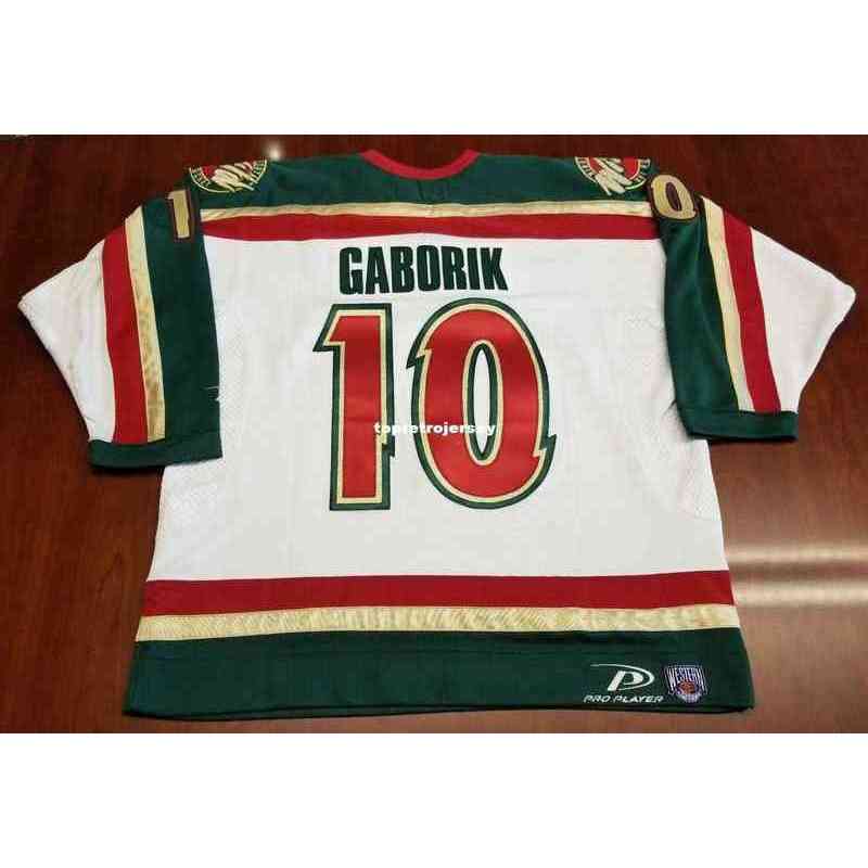 

Wholesale Custom Marian Gaborik Vintage Pro Player Cheap Hockey Jersey White Mens Retro Jerseys