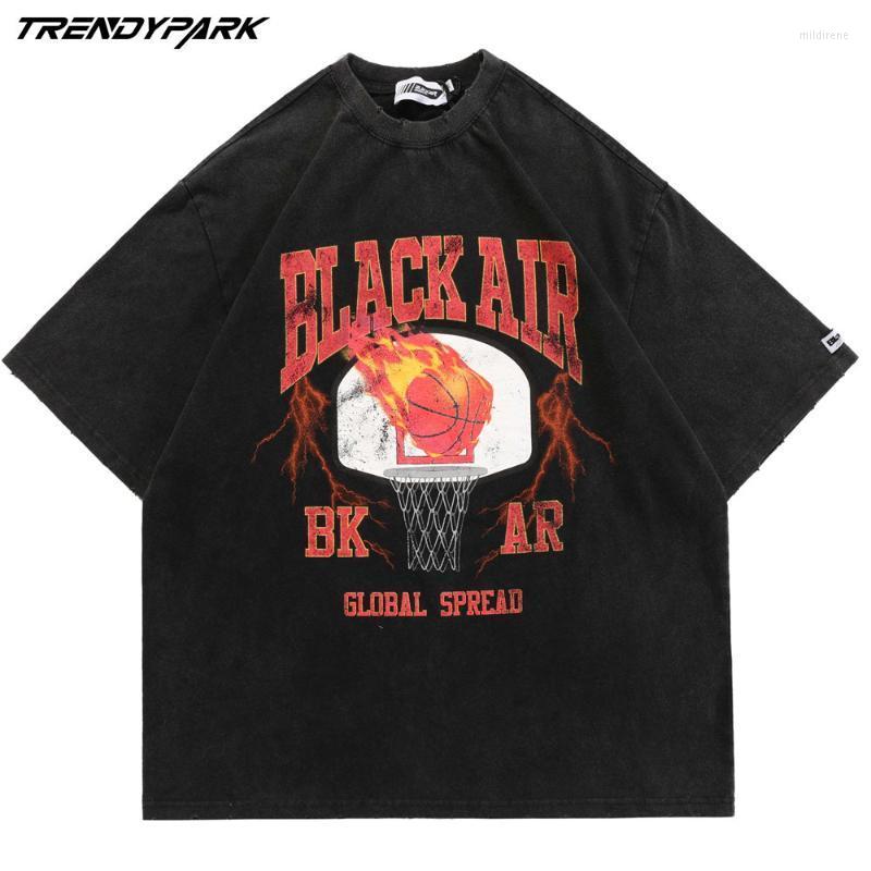 

Men's T-Shirts Shirt For Men Digital Basketball Letters Print O-neck Cotton Tops Men's Clothing Harajuku Streetwear Casual Oversized T-s, Black