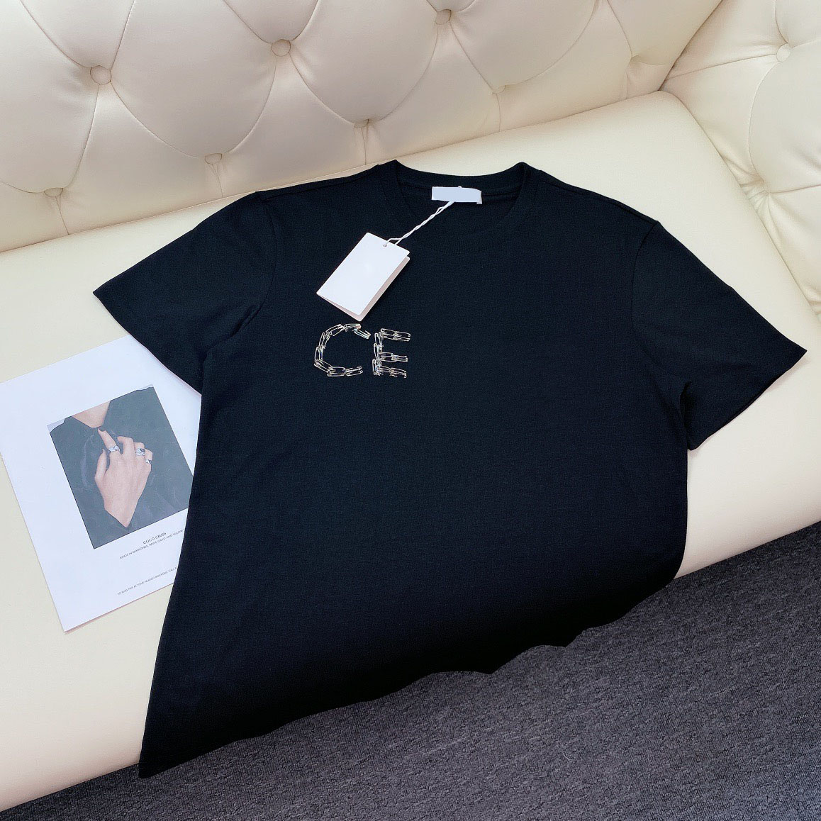 T-shirts Plus pour hommes Polos Col rond brodé et imprimé style polaire vêtements d'été avec street pur coton q2