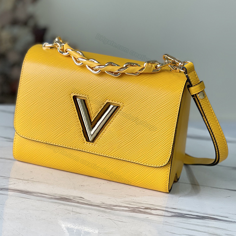 

Designer 5A Twist Shoulder Bags Top Quality Medium Handbag Women Luxury Wallet Fashion Chain Leather Water Rippled Tote Classic Messenger, Contact us for additional options
