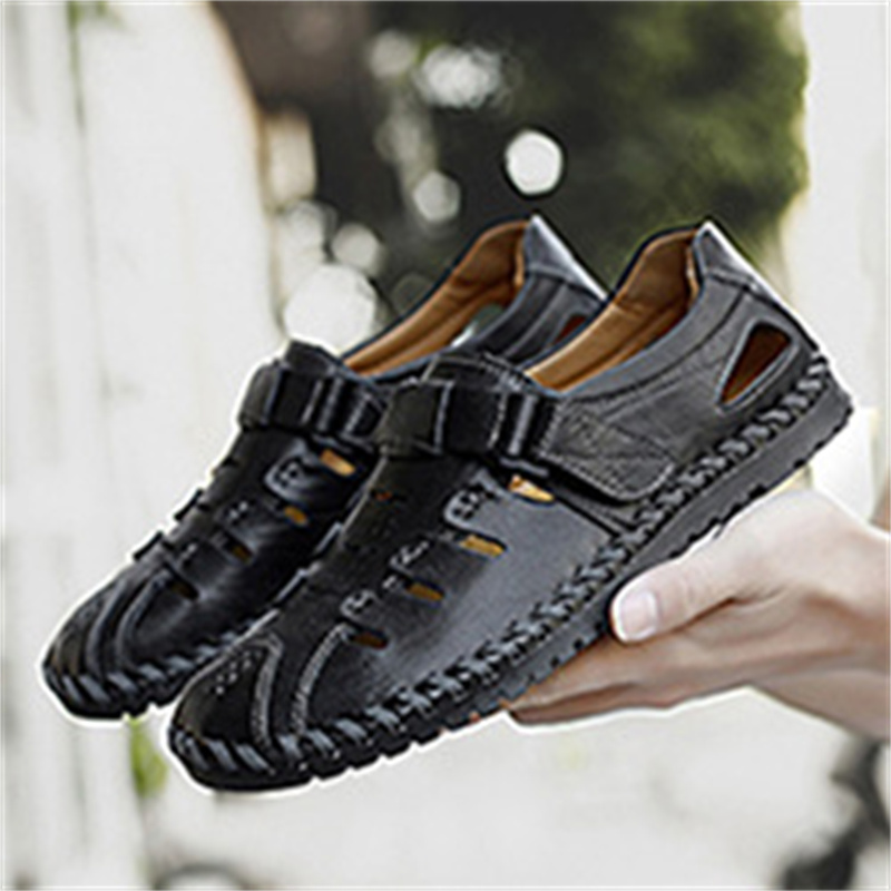 Grande taille sandales hommes 2022 été nouveau respirant orteil sandale loisirs de plein air chaussures de plage décontractées tête couche peau d