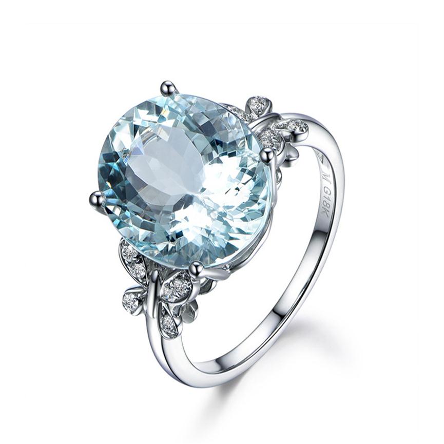 

Charm Blue Stone Rings Jewelry For Women Butterfly Clear Crystal Accessory Rings For Wedding Party Gift bague femme230K