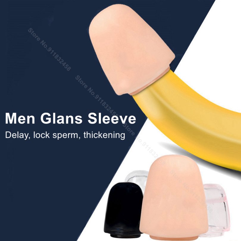 2 pièces hommes jouets masseur sexe manchon retard serrure gland fin mâle Silicone pénis adulte rehausseur sperme anneau pour boutique