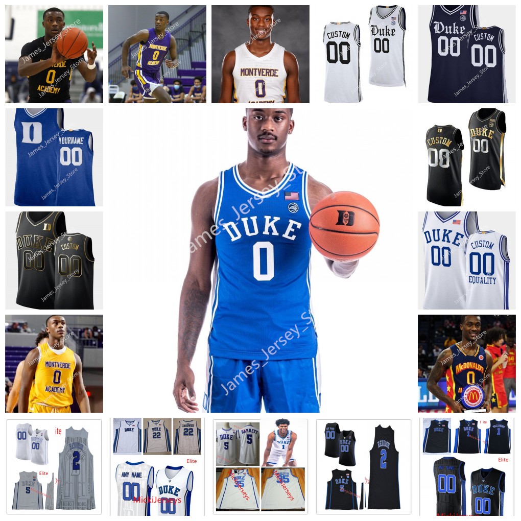 

Dariq Whitehead Basketball Jersey Custom Blue Devils Basketball Wears NCAA Stitched College Wear jerseys