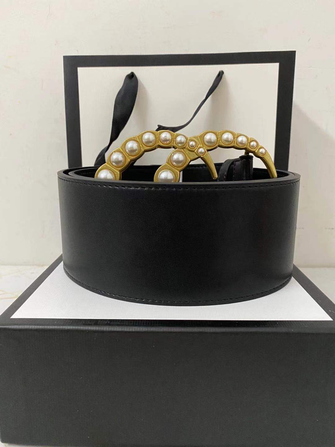 

2021 Latest Men's Women's Fashion Belt, Gold Silver Pearl Black, Red and White 7.0cm Classic High Quality, Complimentary Box, Free