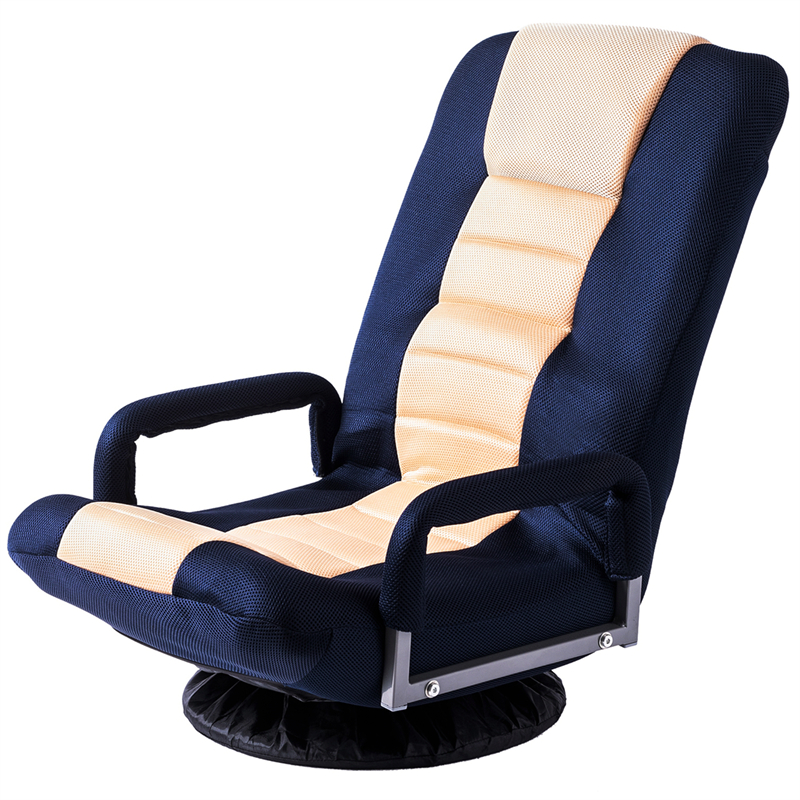 

Home Furniture Swivel Video Rocker Gaming Chair Adjustable 7-Position Floor Chair Folding Sofa Lounger