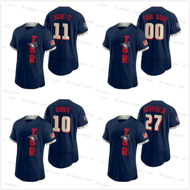 

Blue Jays 2021 All-Star Game Baseball jerseys Bo Bichette Vladimir Guerrero Jr. Cavan Biggio Hyun-Jin Ryu Yamaguchi Randal Drury Hernandez S, Mens cool base-all star