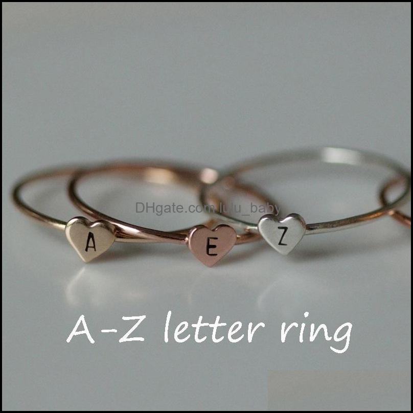 

Band Rings Jewelry Letter Sier Ring Heart Finger For Women Girl Party Gift Fashion Wholesale 0010Rx Drop Delivery 2021 Wijhh
