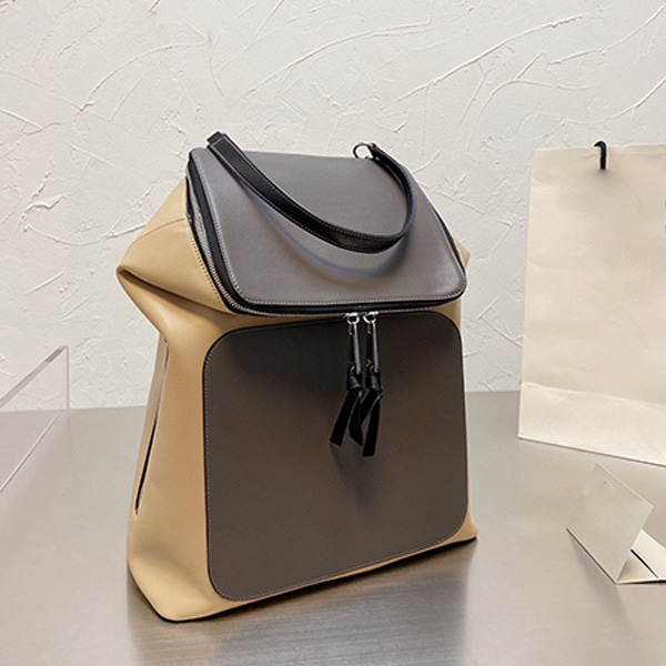 

Designer handbags New women's men's backpack large capacity satchels matching color outdoors travel schoolbags lo zipper backpacks spain Knapsack, Black