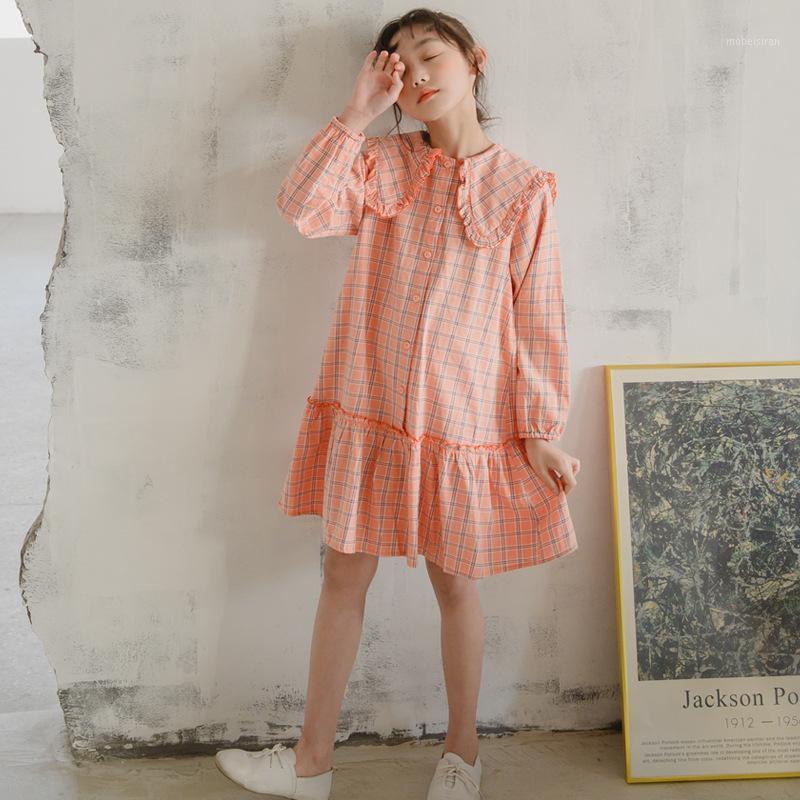 

Girl's Dresses 2022 Spring Autumn Children Plaid Dress Girls Kids Casual Fashion Vestidos Long Sleeve Baby Girl Clothes For, As pic