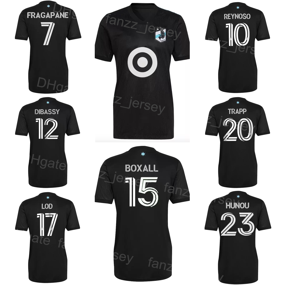 

22-23 MLS Soccer FC Minnesota United 17 Robin Lod Jersey 21 Bongokuhle Hlongwane 97 Dayne St. Clair 33 Luis Amarilla 12 DIBASSY 10 Emanuel Reynoso Football Shirt Kits, Black