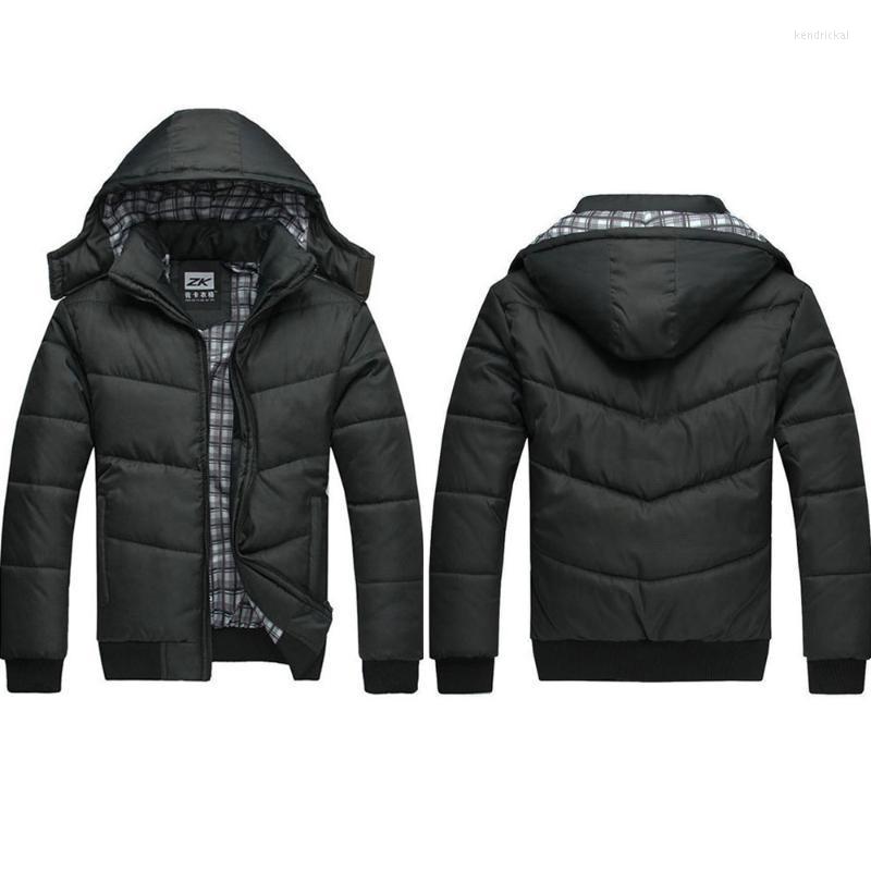 

Men's Wool & Blends Nice Winter Coat Men Quilted Black Puffer Jacket Warm Male Overcoat Parka Outwear Polyester Padded Hooded Kend22