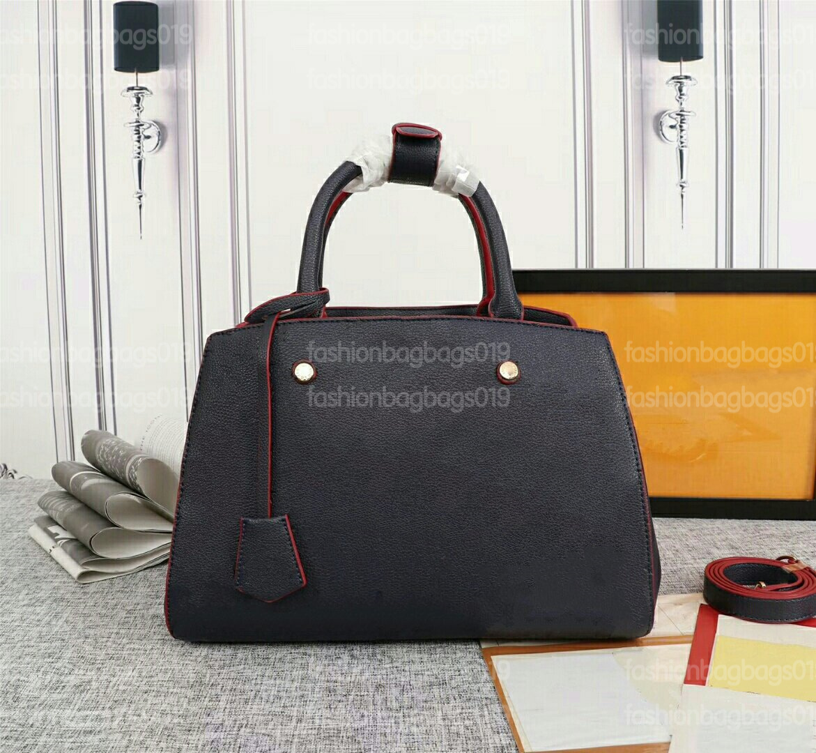 

Montaignes MM GM Tote Handle Bag Embossed Monograms Empreinte Canvas Leather Womens Luxurys Business Designers Handbag CrossBody N41046