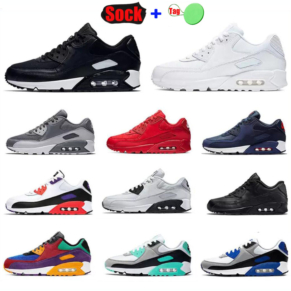 

MAx 90 Mens Designers Running Dress Shoes Sky aIR Blue Women 90s Triples White Red Olive All Black Grey Pink Volt Habanero Sports Trainers Walking Sneakers EUR36-45, #40 for the shoes box