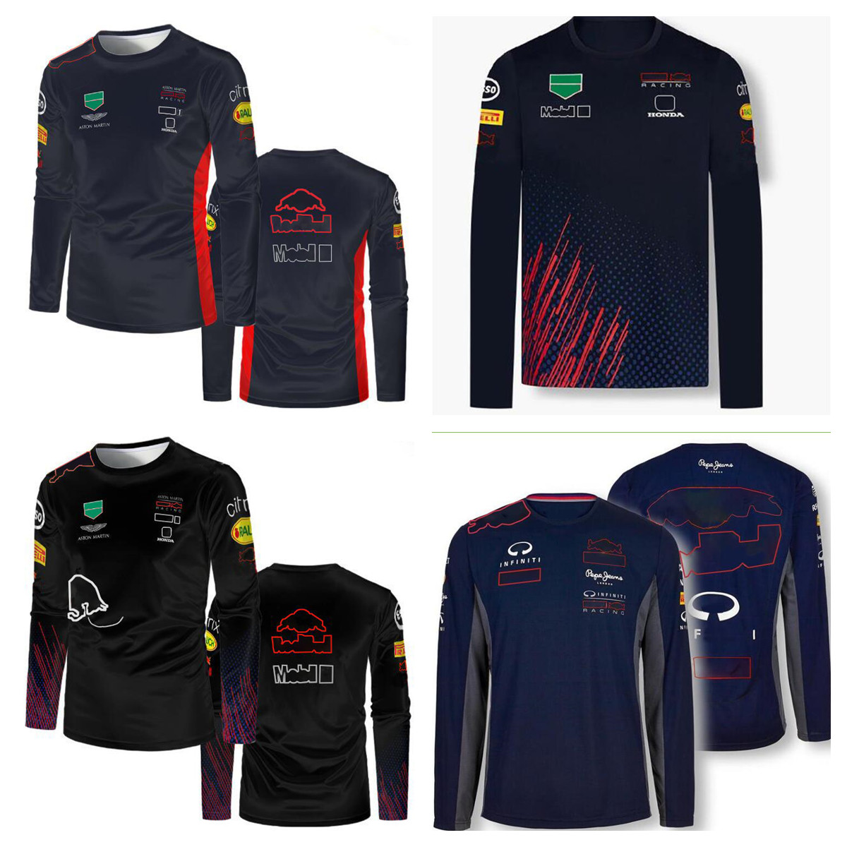 

F1 Formula 1 racing T-shirt 2022 team long-sleeved shirt with the same custom