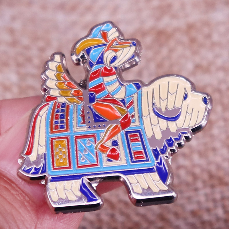 

Bohemian dog Lapel Pin Badge jewelry gift, As picture